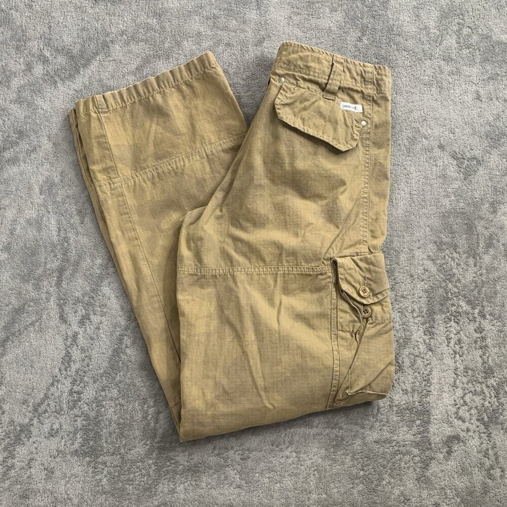 Aemkei Cargo Pants Mens Size 28x33” Camo Pattern Outdoor Gorpcore Ripstop Beige